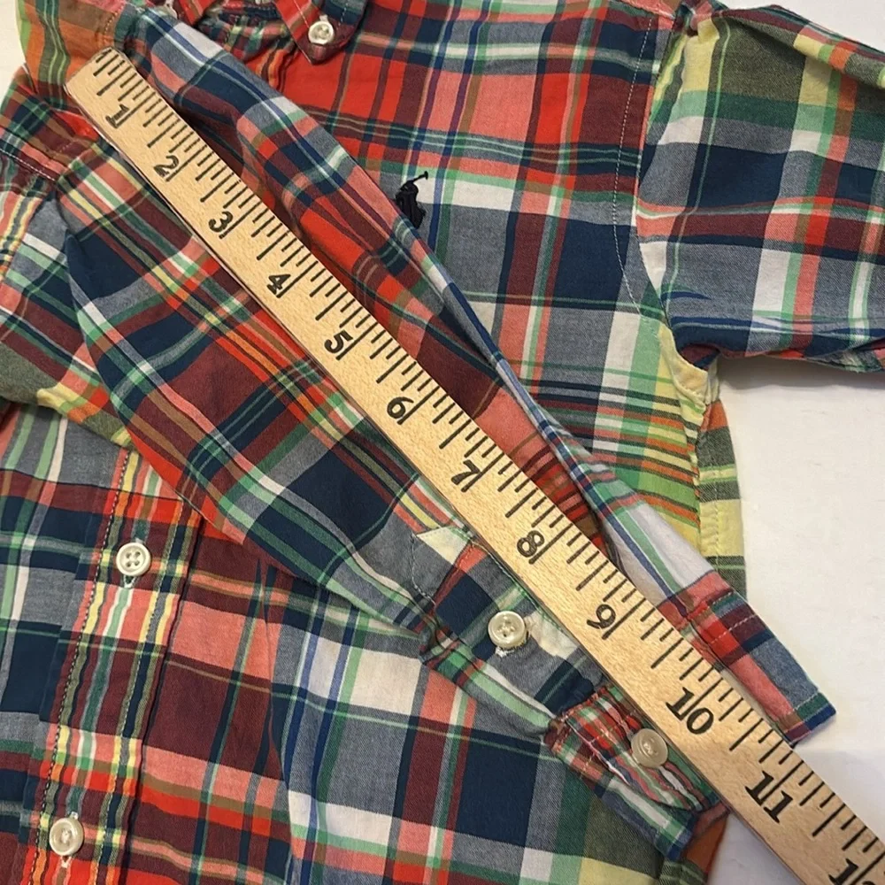 Ralph Lauren 24M Plaid Button Down preppy plaid 24 month Ralph Lauren Yellow